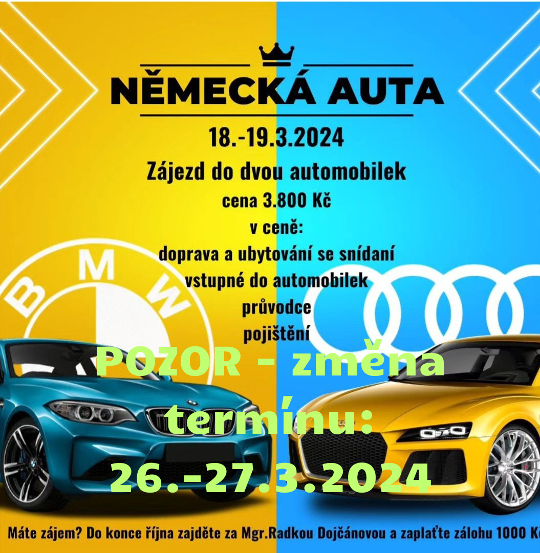 Zájezd do dvou automobilek 26. - 27. 3. 2024